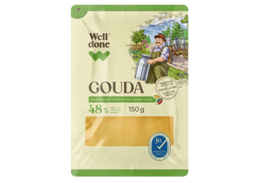Gaudos sūris WELL DONE (riekelės), 48 % rieb. s. m., 150 g