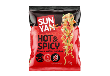 Быстро готовые макароны SUN YAN (острый вкус), 65 г