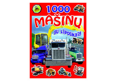 Knyga 1000 MAŠINŲ SU LIPDUKAIS