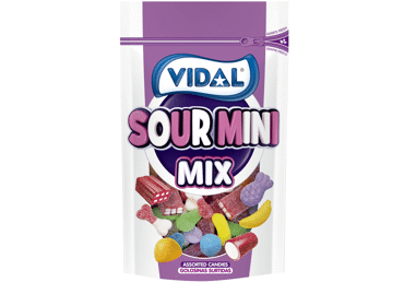Жевательные конфеты VIDAL SOUR MINI MIX, 180 г