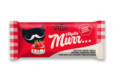 Глазированный творожный сырок VILVI MURR, вкус клубничного панна-котты, 29%, 40 г