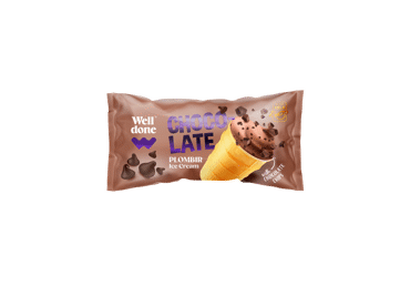 Chocolate ice cream WELL DONE with chocolate pieces, 65 g
