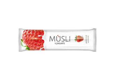 Javainių batonėlis TEKMAR su braškėmis ir jogurtiniu glaistu, 30 g