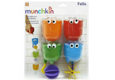 Vonios žaislų rinkinys MUNCHKIN FALLS BABY, nuo 12 mėn., 1 vnt.
