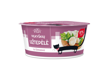 Varškės užtepėlė su česnakais VILVI 18% rieb., 150 g