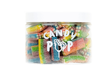 Gummy CANDY POP SOUR MULTICOLOR BRICKS, 300 g