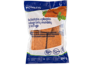 Замороженное филе трески в тесте NOWACO, 800 г