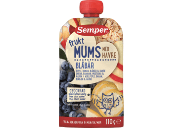Fruit puree SEMPER with oats and blueberries from 6 months, 110 g