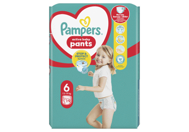 Sauskelnės-kelnaitės PAMPERS Pants, Carry Pack, 6 dydis, 19 vnt.