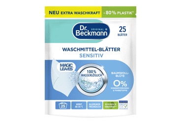 Skalbinių servetėlės ​​DR. BECKMANN Magic Leaves Laundry Detergent, 25 sk., 25 vnt.