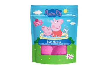 Peppa Pig vonios burbulai aviečių aromato, 5vnt x 50 g