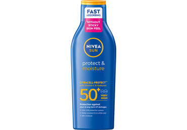 Drėkinantis apsauginis losjonas nuo saulės SPF50+ NIVEA SUN PROTECT & MOISTURE, 200 ml