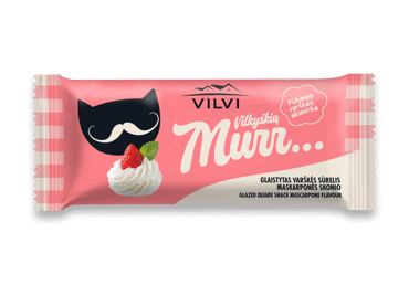 Glaistytas varškės sūrelis VILVI MURR, maskarponės sk., 28 % rieb., 40 g