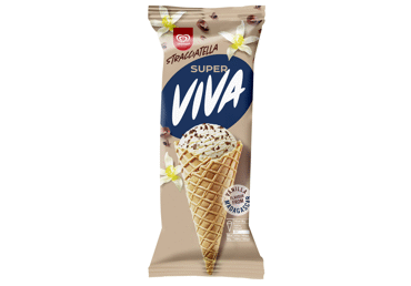 Vanilla edible ice cream SUPER VIVA with cocoa filling, 96 g