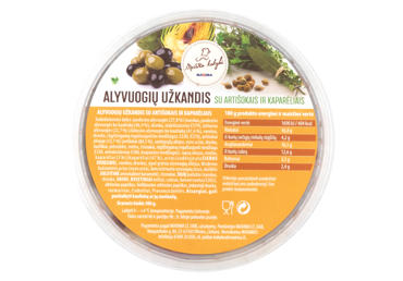 Alyvuogių užkandis su artišokais ir kaparėliais, 300 g