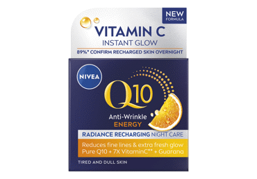 NIVEA Q10 ANTI-WRINKLE ENERGY SKAISTUMĄ ATKURIANTIS NAKTINIS KREMAS, 40 ml