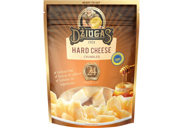 Trupintas kietasis sūris DŽIUGAS DELICATE, brandintas 24 mėn., 40 % rieb. s. m., 100 g