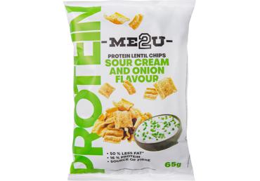 Protein lentil chips ME2U with sour cream and onions, 65 g