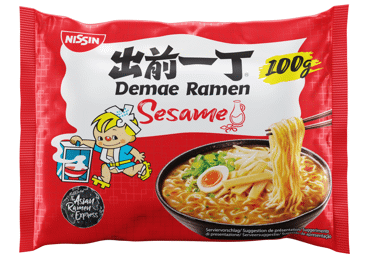 Greitai paruošiami makaronai NISSIN DAMAE, sezamų skonio, 100 g