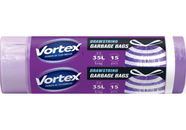 Šiukšlių maišai su virvele VORTEX, 35 l, 15 vnt., 1 vnt.