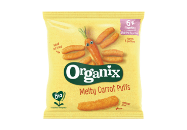 Ekologiškos morkų lazdelės ORGANIX, nuo 6 mėn., 20 g
