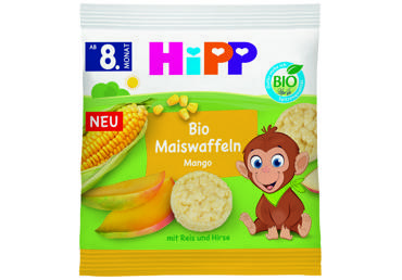 Organic corn cakes with mangoes HiPP