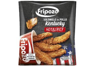 Šaldytos aštrios KENTUKIO viščiukų broilerių mėsos juostelės, 250 g