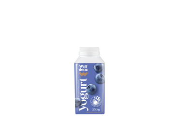 Jogurtas WELL DONE, mėlynių skonio, 2 % rieb., 250 g