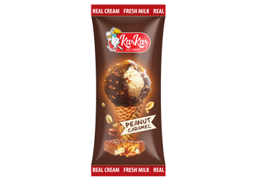 Žemės riešutų plombyras KAR KAR su karamele, 90 g