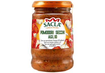 Saulėje džiovintų pomidorų ir česnakų padažas SACLA, 190 g