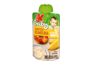 Apple and banana puree KUBUŠ BABY with rice porridge (5+ months), 100 g