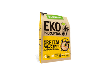 Ekologiški greitai paruošiami avižų dribsniai EKO DOBELE, 500 g