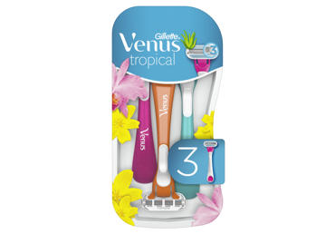 „Gillette Venus Tropical“ Vienkartiniai Skustuvai, 3 Vnt. Pakuotė