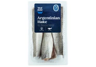 Atšildyta jūrinė lydeka WELL DONE, skrosta, be galvos, 1 kg