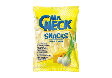 Картофельные чипсы MR. CHECK с сыром и луком, 50 г