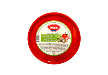 Salted herring fillet pieces in oil with mushrooms DESĖ, 200 g