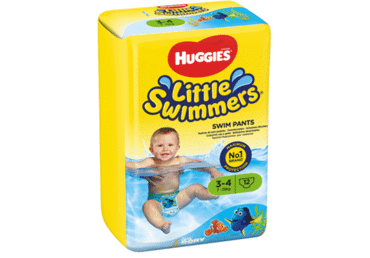 Maudymosi sauskelnės HUGGIES LITTLE SWIMMERS (7-12 kg), 12 vnt.
