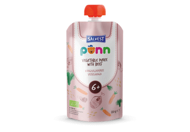 Ekologiška daržovių tyrelė PONN su jautiena, nuo 6 mėn., 110 g