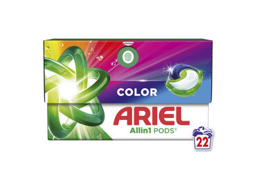 Skalbimo kapsulės ARIEL Color, 22 skalb.