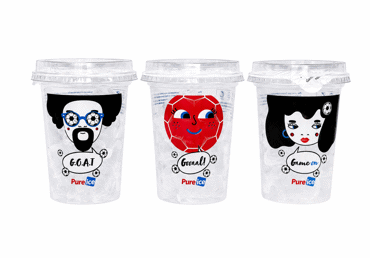 Ledo kubeliai plastikiniame indelyje PURE ICE, 130 g