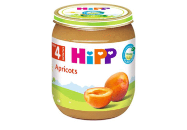 Ekologiška abrikosų tyrelė HIPP, nuo 4 mėn., 125 g