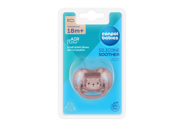 CANPOL BABIES silikoninis simetrinis čiulptukas CUTE ANIMALS, 18+ mėn