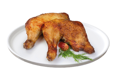 Kepti ŽARIJOS viščiukų broilerių ketvirčiai, 1 kg