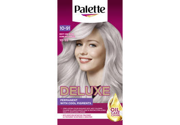 PALETTE DELUXE plaukų dažai 10-91 (10-55) šaltas pilkšvai šviesus