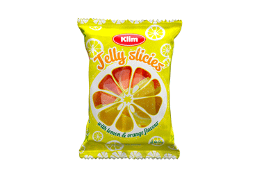 Желейные конфеты JELLY SLICES, лимонный и апельсиновый вкус, 240 г
