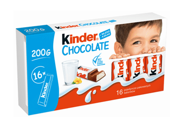 Milk chocolate KINDER, 200 g