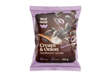 Saulėgrąžos WELL DONE, grietinės ir svogūnų skonio, 150 g
