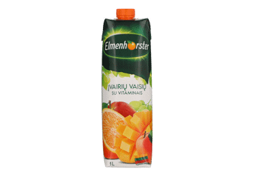 Various fruit juice drink ELMENHORSTER with vitamins, 1 l