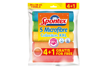 Spontex mikropluošto šluostės, 5 vnt.