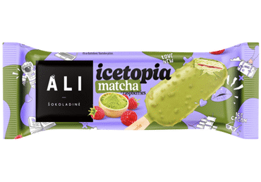 Кремовое мороженое ICETOPIA, со вкусом матча с начинкой из малины, 63 г